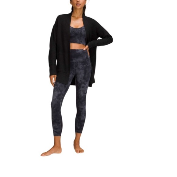 LULULEMON Black Open Front Cardigan Sweater 
Women Size M/L - Picture 11 of 11